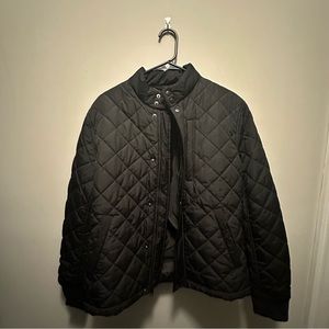Banana Republic Black Diamond Quilted Jacket, Size Small